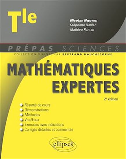 Mathématiques expertes - Terminale - STÉPHANE DANIEL - MATHIEU FONTES - NICOLAS NGUYEN