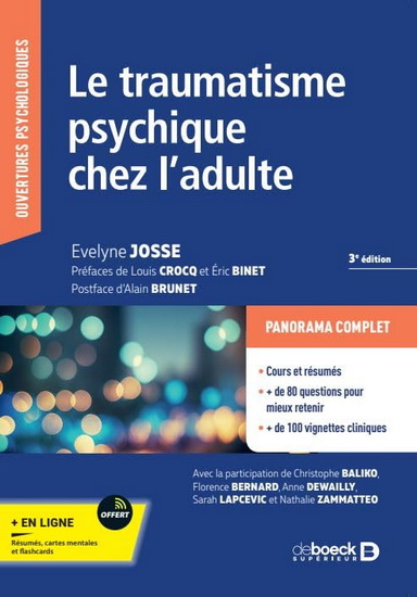 Le Traumatisme psychique : chez l'adulte 3e éd. - EVELYNE JOSSE