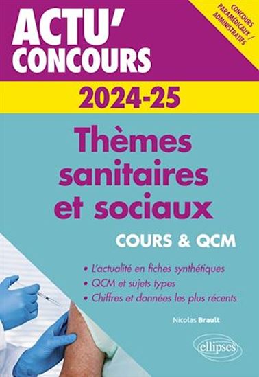 Thèmes sanitaires et sociaux 2024-2025 - Cours et QCM - NICOLAS BRAULT