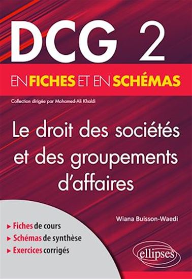 DCG 2 - Le droit des sociétés et des groupements d'affaires en fiches et en schémas - WIANA BUISSON-WAEDI