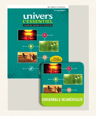Univers : l'essentiel : 2e secondaire : cahier de savoirs et d'activités + Ensemble numérique - ÉLÈVE 2 (12 mois) - COLLECTIF