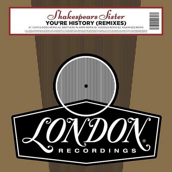 SHAKESPEARS SISTER Youre History (2020 UK limited edition 4-track 12 single released exclusively for Record Store Day pressed on Red Vinyl including the Original Version plus remixes from CatzN Dogz Brothers In You're History remixes (Vinyle 12 Po.) - SHAKESPEARS SISTER
