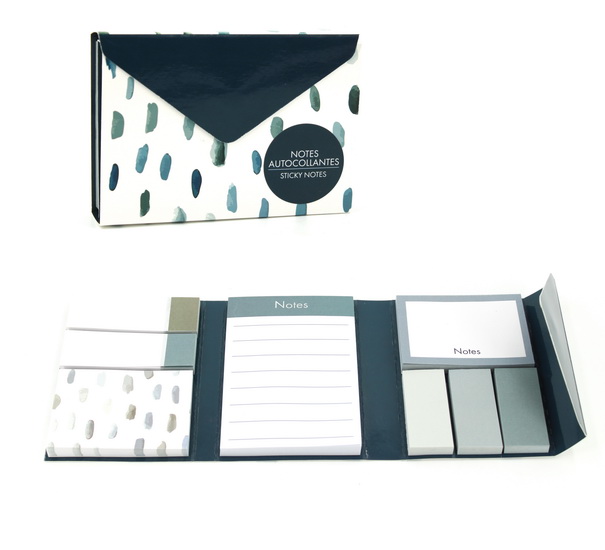 Ens. Notes autocollantes Bleu