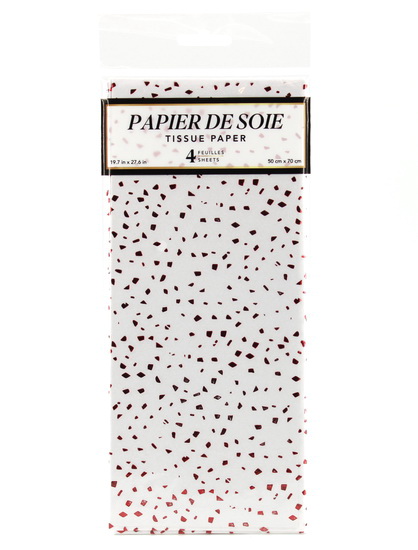 Papier de soie confetti Rouge