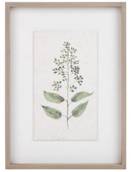 Cadre photo feuillage sur blanc 10x13.5