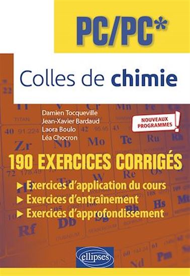 Colles de chimie - PC/PC* - Programme 2022 - Collectif