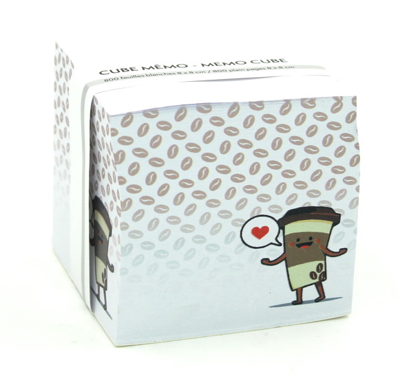 Cube mémo Bonhomme café 800f