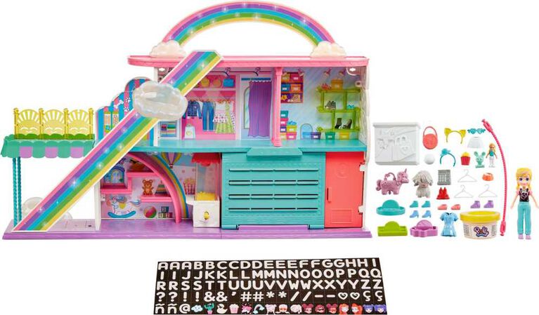 Polly Pocket Coffret Centre commercial arc-en-ciel