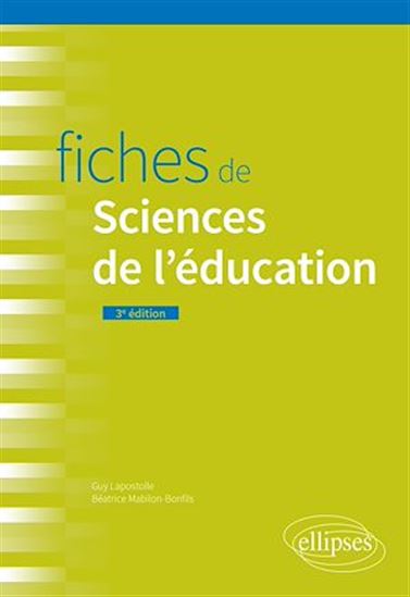 Fiches de sciences de l'éducation - GUY LAPOSTOLLE - BÉATR MABILON-BONFILS