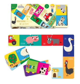 Mon domino puzzle des animaux de la ferme