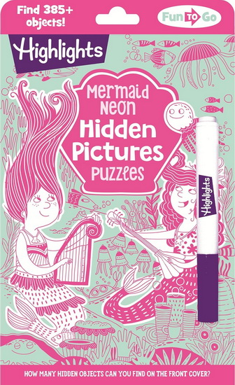 Mermaid Neon Hidden Pictures Puzzles - COLLECTIF
