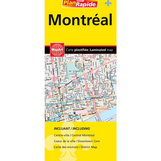 Carte Montréal plan Rapide ( plastifiée) (QC) - COLLECTIF