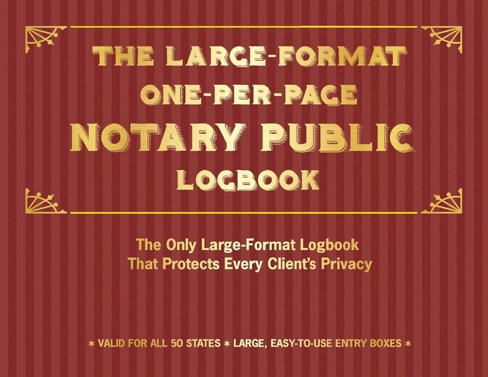 Large-Format One-Per-Page Notary Public Logbook - COLLECTIF