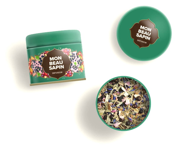 Boîte métal tisane Mon beau sapin 30g