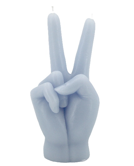 Chandelle signe de paix bleu