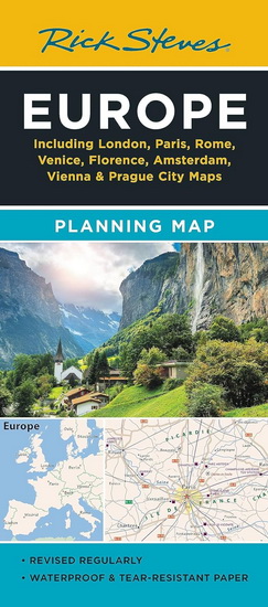 Rick Steves Europe Planning Map: Including London, Paris, Rome, Venice, Florence, Amsterdam, Vienna & Prague City Maps - COLLECTIF