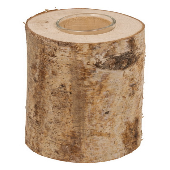 Petit porte-lampion tronc de bouleau