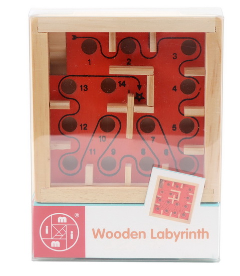 Labyrinthe en bois : orange