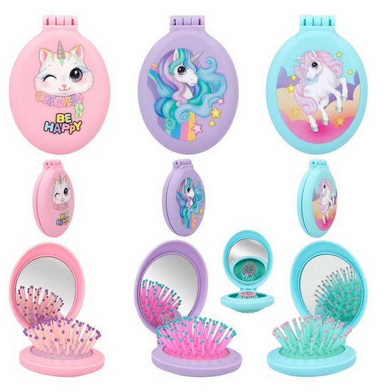 Brosse à cheveux rétractable licorne 3AS
