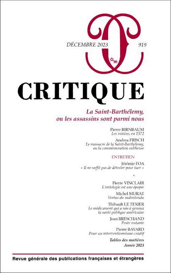 Critique #919 - COLLECTIF