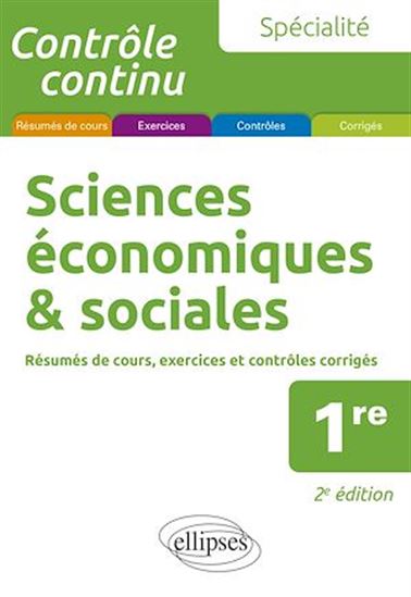 Spécialité Sciences économiques et sociales - Première - ALAIN BRUNO
