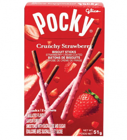 Bâtons de biscuit Pocky croustillants Fraise 51g