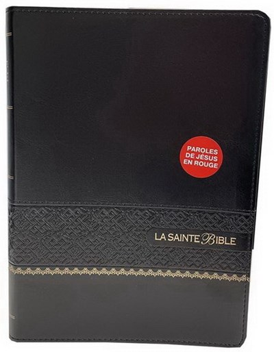 La Sainte Bible Louis Segond, gros caractères sans onglets, Paroles de Jésus en rouge (reliure cuir) - COLLECTIF