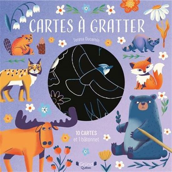 Cartes à gratter : les animaux du Québec - TERESA DUCAMIN