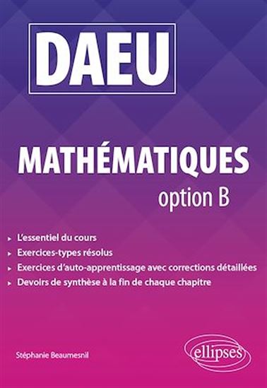 DAEU Mathématiques option B - STÉPHANIE BEAUMESNIL