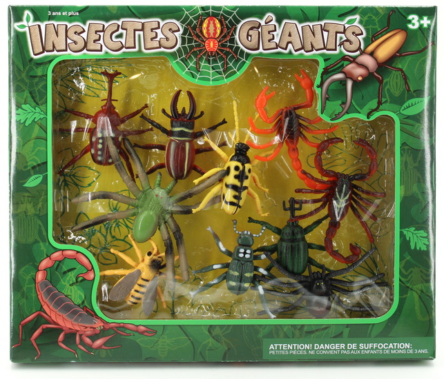 Ensemble 10 insectes 10 cm