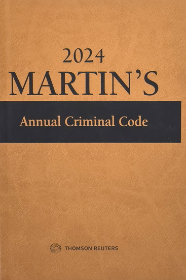 Martin's Annual Criminal Code 2024 - COLLECTIF