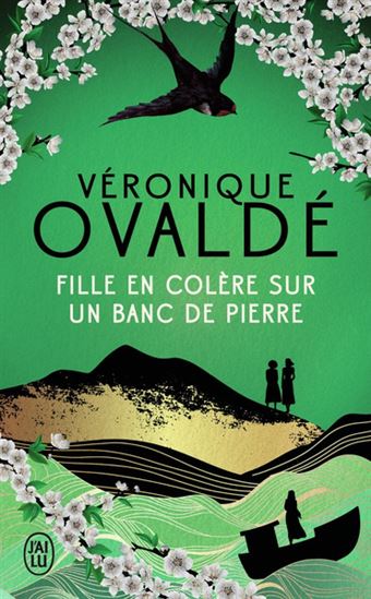 Fille en colère sur un banc de pierre - VÉRONIQUE OVALDÉ