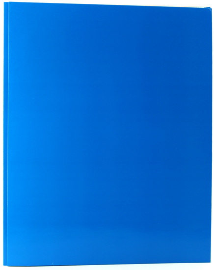 Duo-tang carton laminé avec pochettes bleu