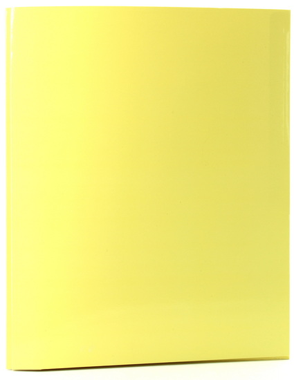 Duo-tang carton laminé avec pochettes pastel jaune