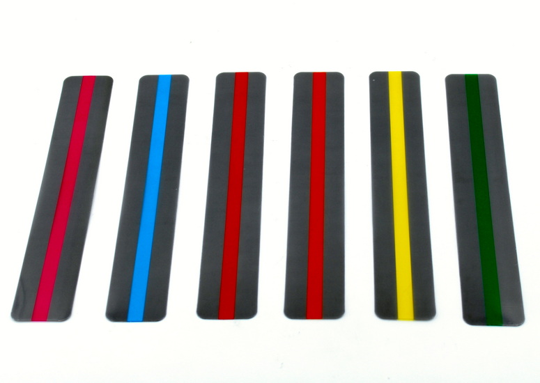 Ens. 6 bandes de lecture transparente colorées