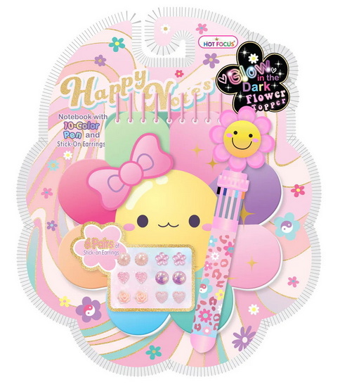 Ens. d'écriture smiley et boucles d'oreille