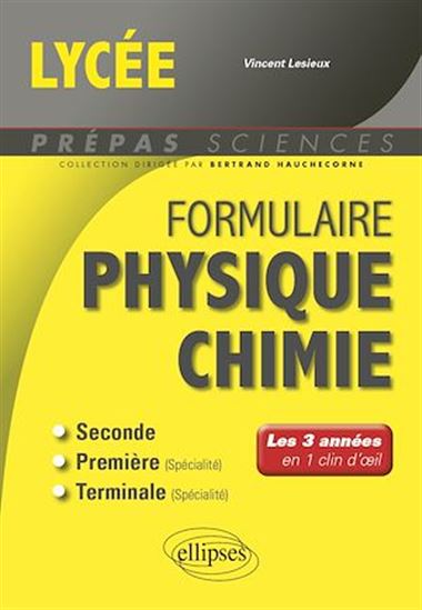 Formulaire Lycée - Physique-chimie - VINCENT LESIEUX