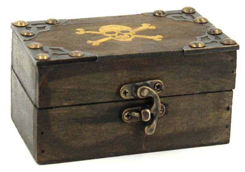 Coffre en bois pirate