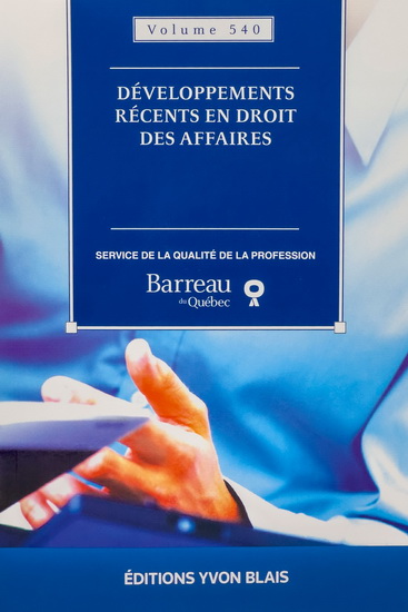 Développements récents en droit des affaires 2023 - COLLECTIF