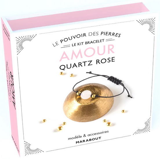 Amour : quartz rose : le kit bracelet, modèle & accessoires N. éd. Cof. - FRANÇOISE VAUZEILLES