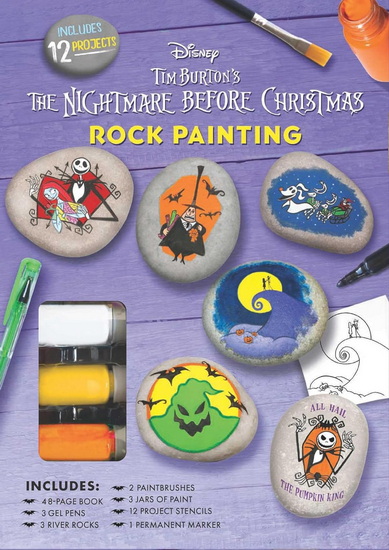 Disney Tim Burton&#39;s The Nightmare Before Christmas Rock Painting - COLLECTIF