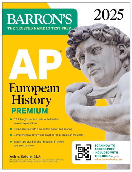 AP European History Premium, 2025: 5 Practice Tests + Comprehensive Review + Onl - SETH A ROBERTS
