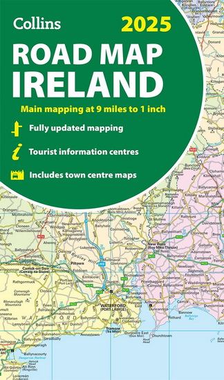 2025 Collins Road Map of Ireland: Folded Road Map (Collins Road Atlas) - COLLECTIF