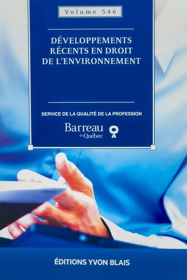 Développements récents en droit de l&#39;environnement 2023 - COLLECTIF