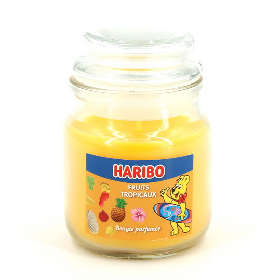 Petite bougie parfumée Haribo fruits tropicaux