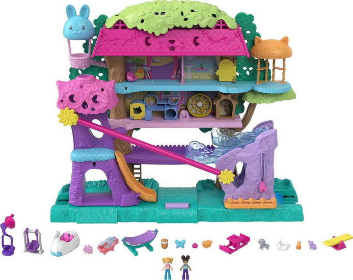 Polly Pocket coffret cabane aventure pour animaux