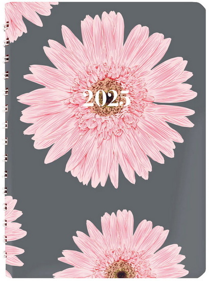 Agenda 2025 spirale rose 8x5" 1j/p