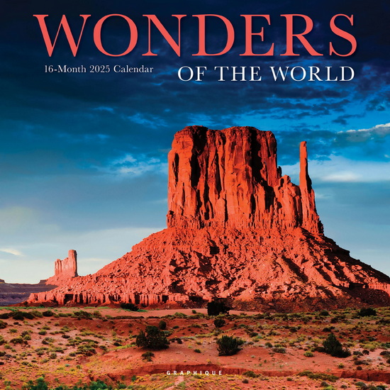 Calendrier 2025 Wonders of the world 16M 30x30cm