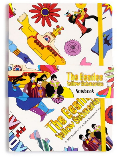 Cahier de note blanc en papier recyclé &#39;&#39;Yellow submarine&#39;&#39;