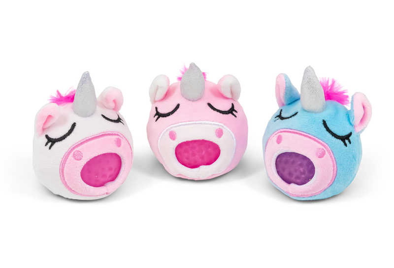 Balle écrasable peluche licorne 3AS